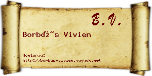 Borbás Vivien névjegykártya