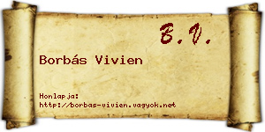 Borbás Vivien névjegykártya