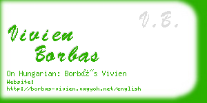 vivien borbas business card